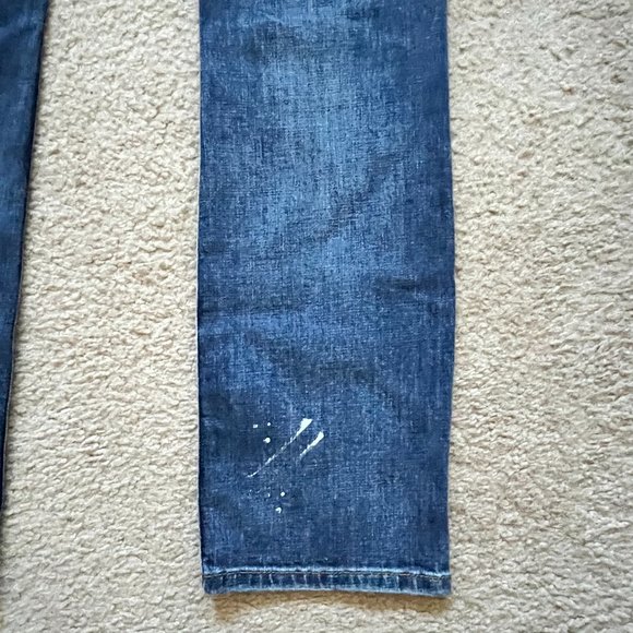 Cabi Button Fly Straight Paint Splatter Jeans Size 4 - Picture 8 of 9